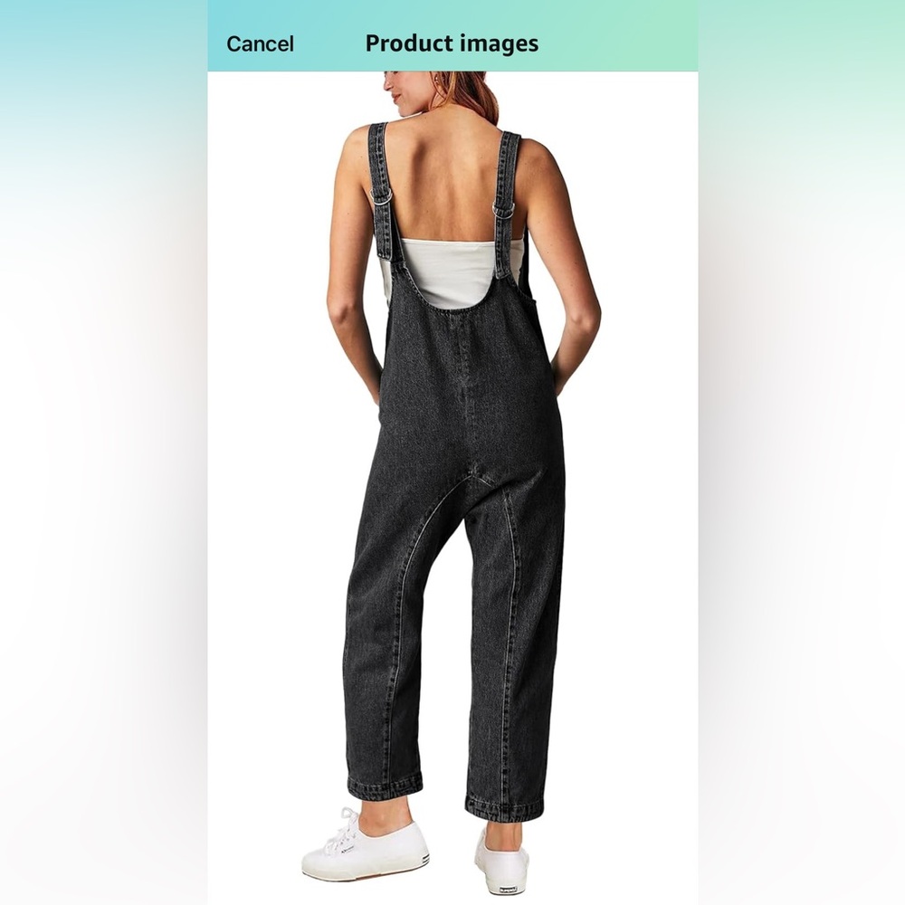 Black Denim Jumpsuit